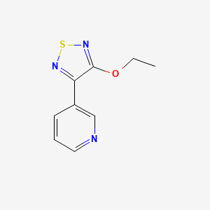 molecular formula C9H9N3OS B8781888 3-Ethoxy-4-(pyridin-3-yl)-1,2,5-thiadiazole 