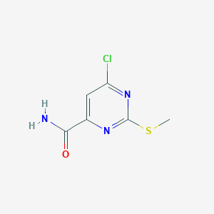 6-Chloro-2-methylsulfanylpyrimidine-4-carboxamide