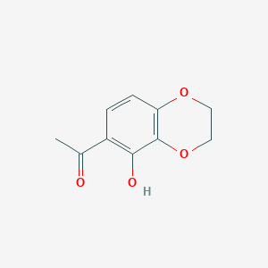 molecular formula C10H10O4 B8781969 1-(5-Hydroxy-2,3-dihydro-1,4-benzodioxin-6-yl)ethan-1-one 