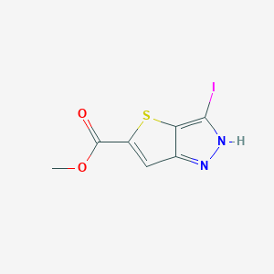 molecular formula C7H5IN2O2S B8781976 Methyl 3-iodo-1H-thieno[3,2-c]pyrazole-5-carboxylate 