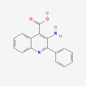 molecular formula C16H12N2O2 B8782014 3-Amino-2-phenylquinoline-4-carboxylic acid 