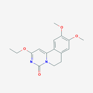 molecular formula C16H18N2O4 B8782043 2-ethoxy-9,10-dimethoxy-6,7-dihydro-4H-pyrimido[6,1-a]isoquinolin-4-one 