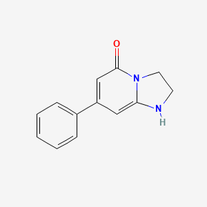 molecular formula C13H12N2O B8782051 Imidazo(1,2-a)pyridin-5(1H)-one, 2,3-dihydro-7-phenyl- CAS No. 66066-06-6