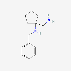 molecular formula C13H20N2 B8782074 1-(aminomethyl)-N-benzylcyclopentanamine 