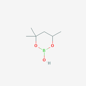 molecular formula C6H13BO3 B8782090 2-Hydroxy-4,4,6-trimethyl-1,3,2-dioxaborinane CAS No. 78-60-4