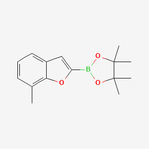 molecular formula C15H19BO3 B8782094 4,4,5,5-Tetramethyl-2-(7-methylbenzofuran-2-yl)-1,3,2-dioxaborolane CAS No. 1072812-57-7