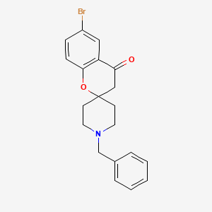 molecular formula C20H20BrNO2 B8782099 1'-Benzyl-6-bromospiro[chroman-2,4'-piperidin]-4-one 