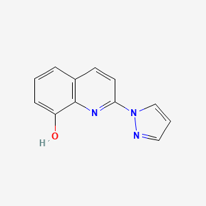 molecular formula C12H9N3O B8782187 2-(1H-Pyrazol-1-yl)quinolin-8-ol CAS No. 648896-32-6