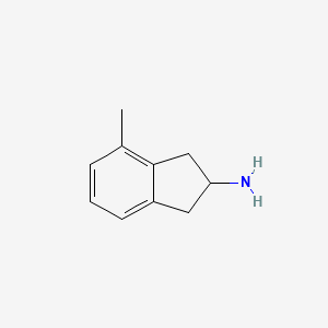 molecular formula C10H13N B8782244 4-Methyl-2,3-dihydro-1H-inden-2-amine CAS No. 61957-30-0
