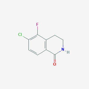 molecular formula C9H7ClFNO B8782249 6-Chloro-5-fluoro-3,4-dihydroisoquinolin-1(2H)-one 