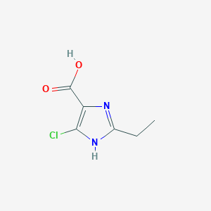 molecular formula C6H7ClN2O2 B8782302 4-chloro-2-ethyl-1H-imidazole-5-carboxylic acid 