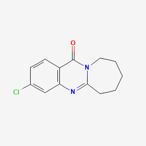 molecular formula C13H13ClN2O B8782357 3-Chloro-7,8,9,10-tetrahydro-6H-azepino[2,1-b]quinazolin-12-one CAS No. 60811-50-9