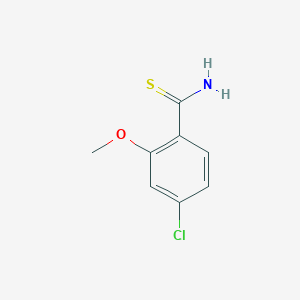 molecular formula C8H8ClNOS B8782395 4-Chloro-2-methoxythiobenzamide 
