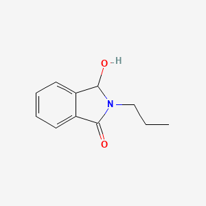 molecular formula C11H13NO2 B8782415 3-Hydroxy-2-propyl-2,3-dihydroisoindol-1-one 