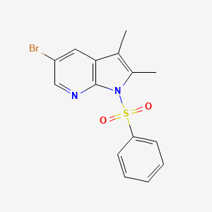 molecular formula C15H13BrN2O2S B8782442 5-bromo-2,3-dimethyl-1-(phenylsulfonyl)-1H-pyrrolo[2,3-b]pyridine 