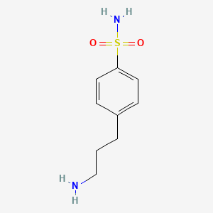 molecular formula C9H14N2O2S B8782454 4-(3-Aminopropyl)benzene-1-sulfonamide CAS No. 10079-78-4