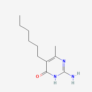molecular formula C11H19N3O B8782482 4-Pyrimidinol, 2-amino-5-hexyl-6-methyl- CAS No. 4038-54-4