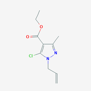 molecular formula C10H13ClN2O2 B8782494 Ethyl 1-allyl-5-chloro-3-methyl-1H-pyrazole-4-carboxylate 