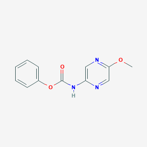 molecular formula C12H11N3O3 B8782513 Phenyl 5-methoxypyrazin-2-ylcarbamate 