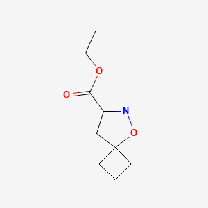 molecular formula C9H13NO3 B8782549 Ethyl 5-oxa-6-azaspiro[3.4]oct-6-ene-7-carboxylate 