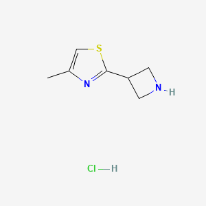 molecular formula C7H11ClN2S B8782578 2-(Azetidin-3-yl)-4-methylthiazole hydrochloride CAS No. 1255099-28-5