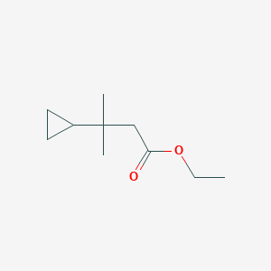 molecular formula C10H18O2 B8782619 Ethyl 3-cyclopropyl-3-methylbutanoate CAS No. 80105-52-8