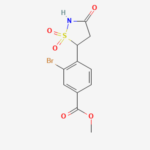 molecular formula C11H10BrNO5S B8782713 Methyl 3-bromo-4-(1,1-dioxido-3-oxoisothiazolidin-5-yl)benzoate CAS No. 850318-40-0