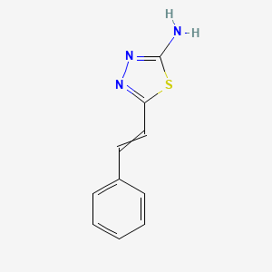 molecular formula C10H9N3S B8782766 beta-(5-Amino-1,3,4-Thiadiazol-2-yl)Styrene 