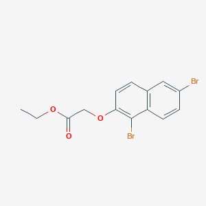 (1,6-Dibromo-naphthalen-2-yloxy)-acetic acid ethyl ester