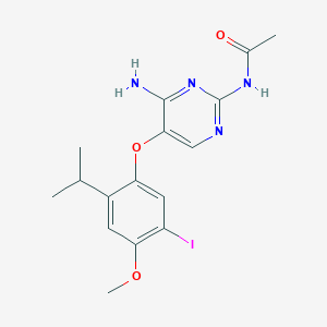 Acetamide, N-[4-amino-5-[5-iodo-4-methoxy-2-(1-methylethyl)phenoxy]-2-pyrimidinyl]-