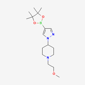 1-(2-Methoxyethyl)-4-(4-(4,4,5,5-tetramethyl-1,3,2-dioxaborolan-2-yl)-1H-pyrazol-1-yl)piperidine