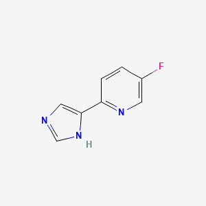 molecular formula C8H6FN3 B8782804 5-Fluoro-2-(1H-imidazol-4-yl)pyridine 