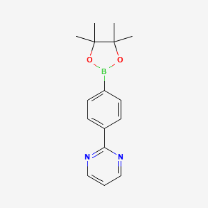 molecular formula C16H19BN2O2 B8782818 2-[4-(4,4,5,5-Tetramethyl-1,3,2-dioxaborolan-2-yl)phenyl]pyrimidine 