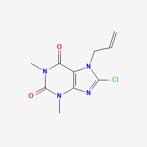 molecular formula C10H11ClN4O2 B8782900 7-Allyl-8-chloro-1,3-dimethyl-3,7-dihydropurine-2,6-dione 