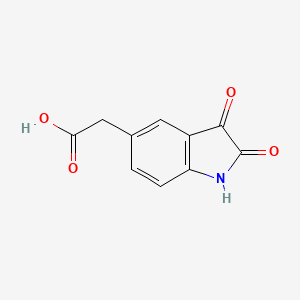 molecular formula C10H7NO4 B8782979 2-(2,3-Dioxoindolin-5-yl)acetic acid 