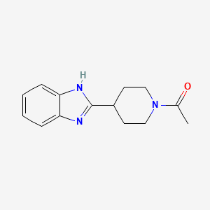 molecular formula C14H17N3O B8783029 1-[4-(1H-benzimidazol-2-yl)piperidin-1-yl]ethanone 