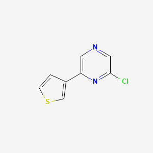 molecular formula C8H5ClN2S B8783045 2-Chloro-6-(thiophen-3-yl)pyrazine 