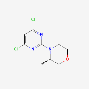 molecular formula C9H11Cl2N3O B8783051 (S)-4-(4,6-Dichloropyrimidin-2-yl)-3-methylmorpholine 
