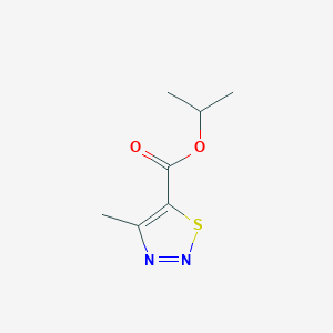 molecular formula C7H10N2O2S B8783060 Isopropyl 4-methyl-1,2,3-thiadiazole-5-carboxylate 