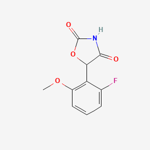 molecular formula C10H8FNO4 B8783082 5-(2-Fluoro-6-methoxyphenyl)oxazolidine-2,4-dione CAS No. 82128-26-5