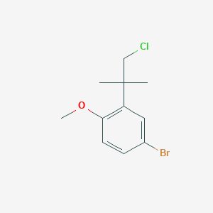 molecular formula C11H14BrClO B8783250 4-Bromo-2-(2-chloro-1,1-dimethylethyl)anisole 