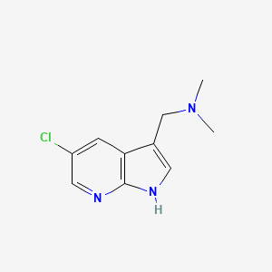 molecular formula C10H12ClN3 B8783279 1H-Pyrrolo[2,3-b]pyridine-3-methanamine, 5-chloro-N,N-dimethyl- 