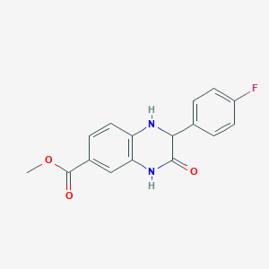 Methyl 2-(4-fluorophenyl)-3-oxo-1,2,3,4-tetrahydroquinoxaline-6-carboxylate