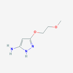 molecular formula C6H11N3O2 B8783422 5-(2-methoxyethoxy)-1H-pyrazol-3-amine 