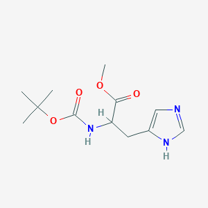molecular formula C12H19N3O4 B8783466 methyl (2S)-3-(1H-imidazol-5-yl)-2-[(2-methylpropan-2-yl)oxycarbonylamino]propanoate;tert-Butoxycarbonyl-L-histidine methyl ester 