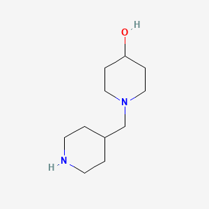 molecular formula C11H22N2O B8783545 1-[(Piperidin-4-yl)methyl]piperidin-4-ol CAS No. 548769-71-7