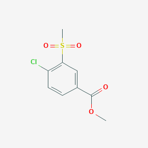 molecular formula C9H9ClO4S B8783573 Methyl 4-chloro-3-(methylsulfonyl)benzoate CAS No. 157069-50-6