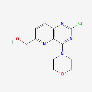 molecular formula C12H13ClN4O2 B8783582 (2-Chloro-4-morpholinopyrido[3,2-d]pyrimidin-6-yl)methanol 