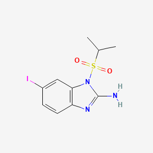 molecular formula C10H12IN3O2S B8783590 1-Isopropylsulfonyl-2-amino-6-iodobenzimidazole CAS No. 208335-92-6