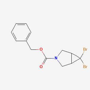 molecular formula C13H13Br2NO2 B8783647 3-Cbz-6,6-dibromo-3-azabicyclo[3.1.0]hexane 